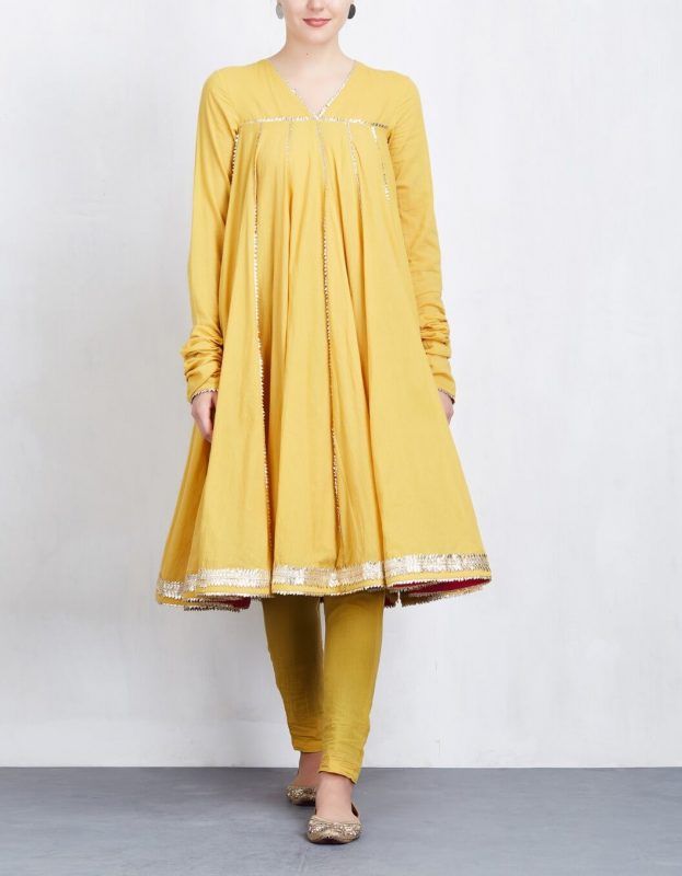 Mustard Color Cotton Kurta Set Nirbani 4186