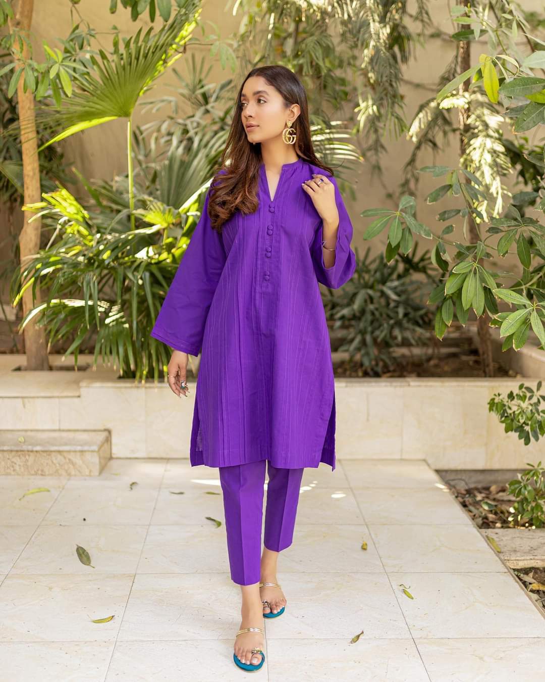 Purple Color Kurta Pyjama -