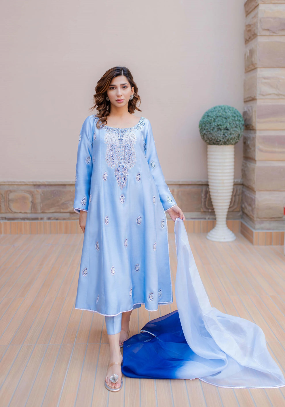 Parkha Suit Set With Dupatta