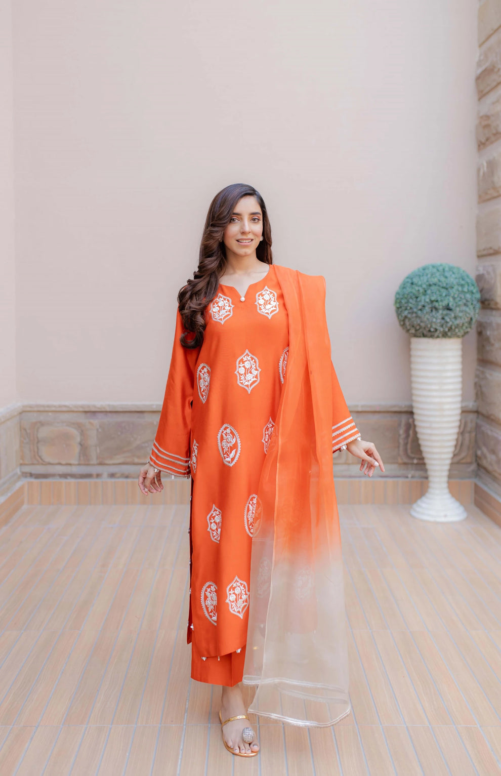 Zohal Suit Set With Dupatta