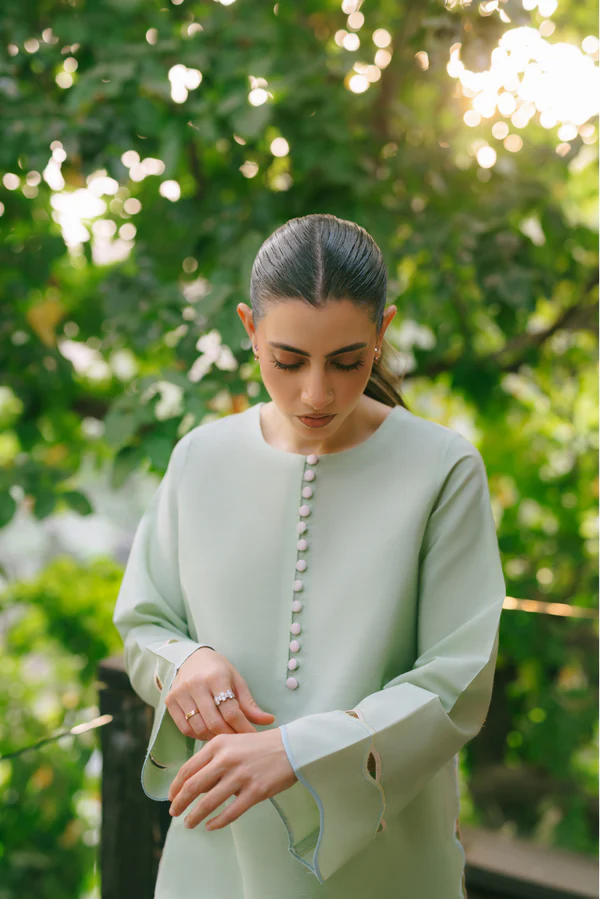 Pistachio Dream Kurta With Pant Set - Image 4