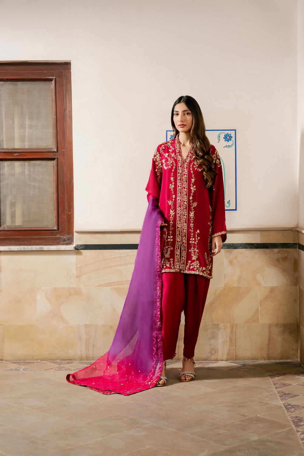 Mishri Hand Embroidered Suit Set With Dupatta