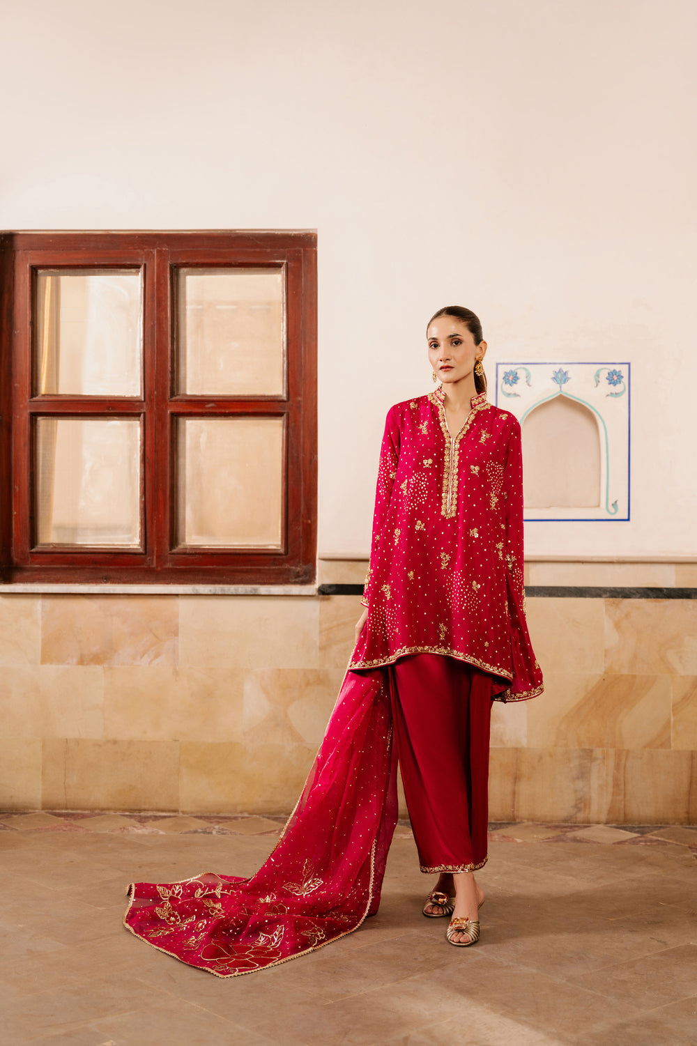 Kaye Hand Embroidered Suit Set With Dupatta