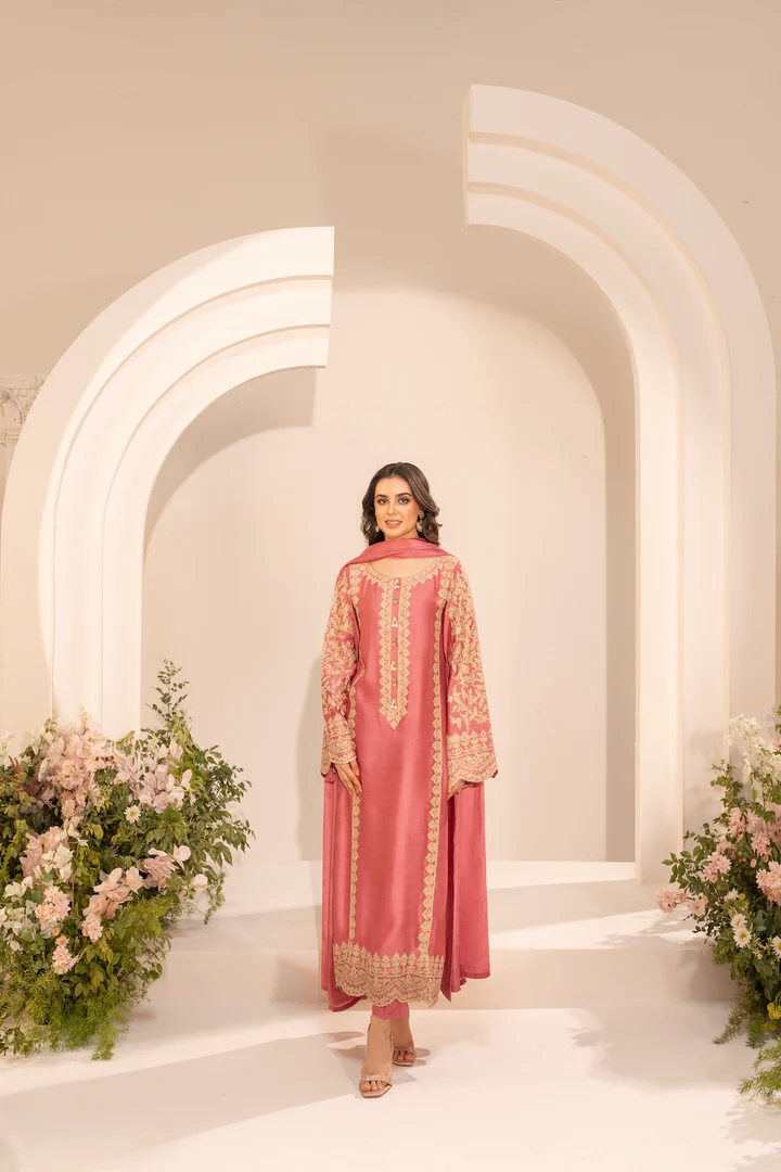 Soha Embroidered Suit Set With Dupatta
