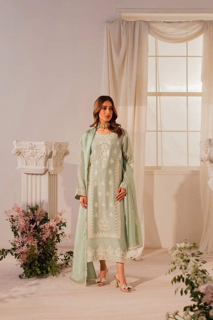 Mishelle Embroidered Suit Set With Dupatta
