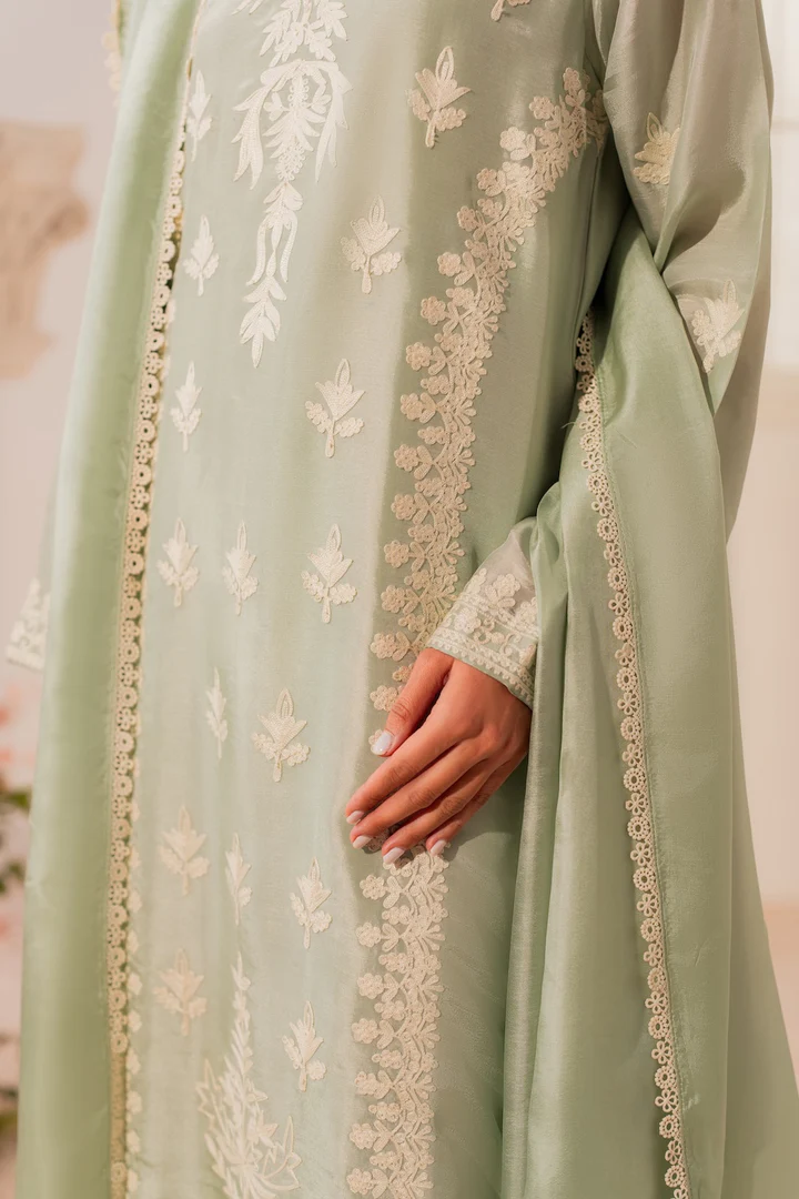 Mishelle Embroidered Suit Set With Dupatta - Image 4