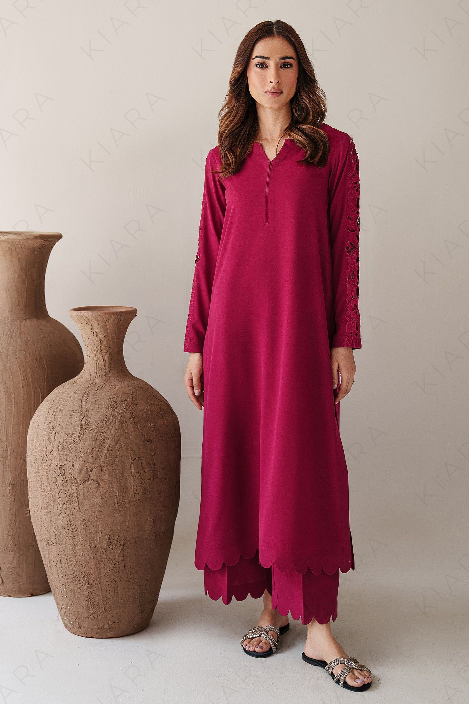 Scarlet Cotton Kurta With Pant set