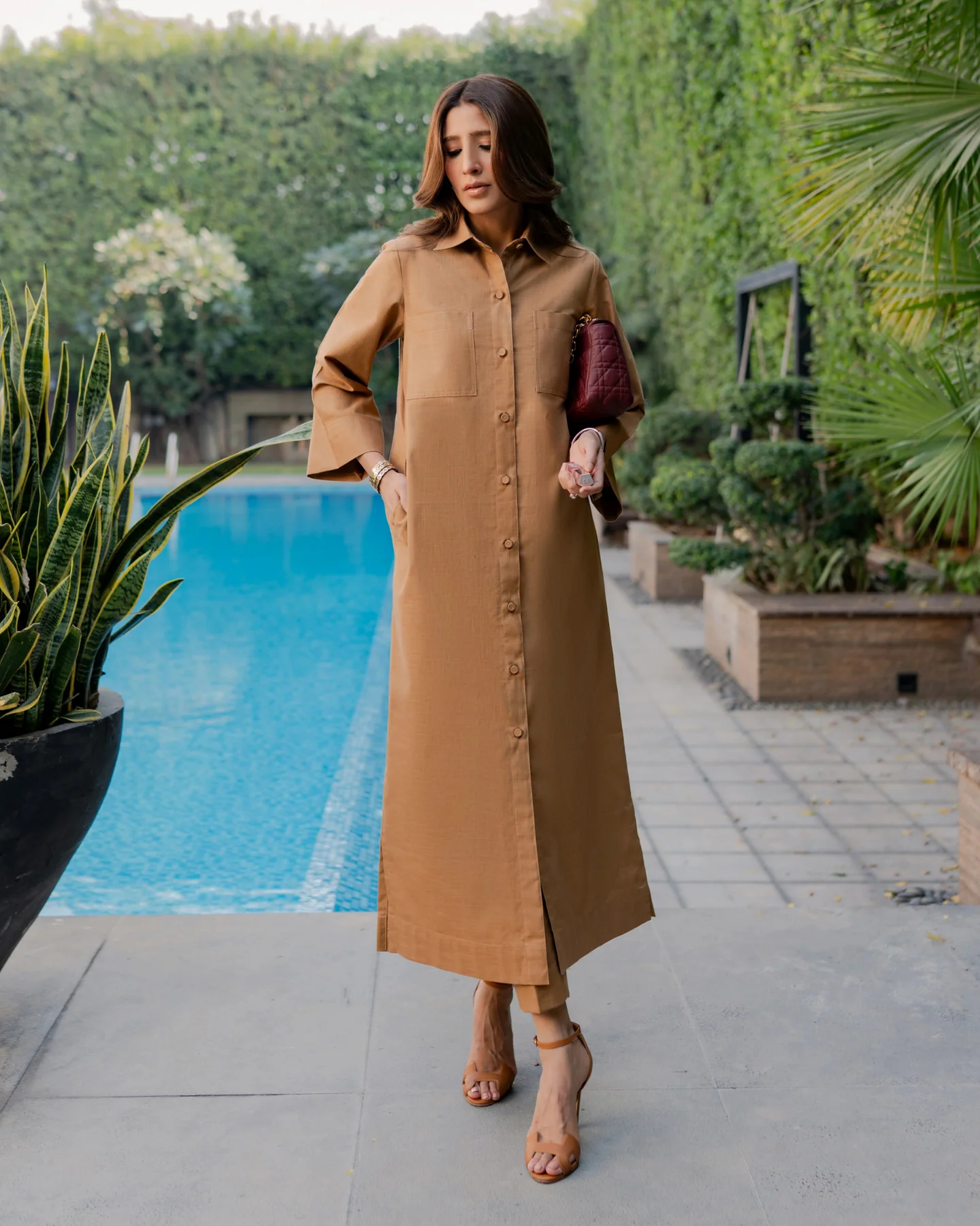 Maxmara Cotton Kurta With Pant Set