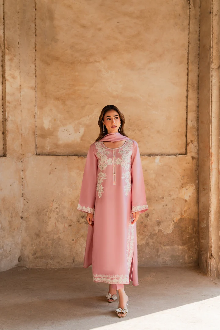 Mirha Embroidered Suit set with Dupatta - Image 6