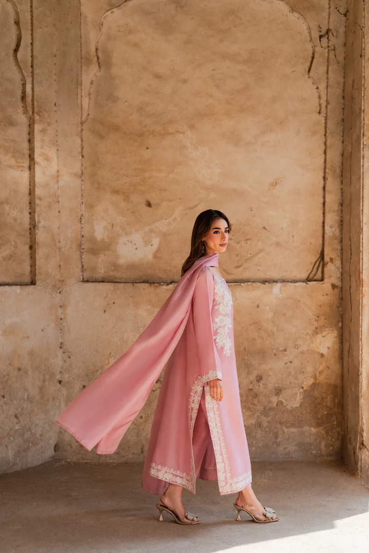 Mirha Embroidered Suit set with Dupatta - Image 4