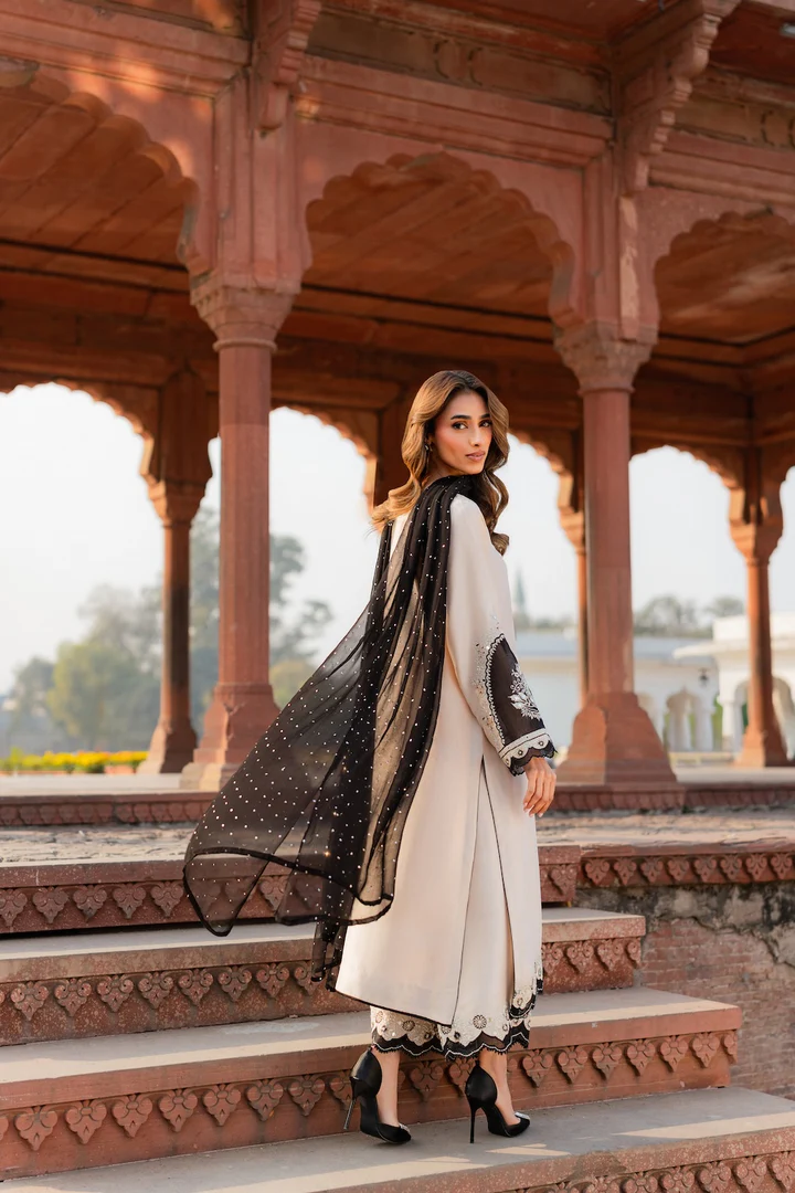 Naba Embroidered Suit Set With Dupatta - Image 7