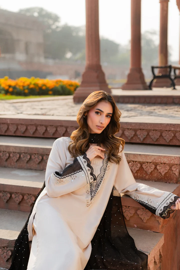 Naba Embroidered Suit Set With Dupatta - Image 5