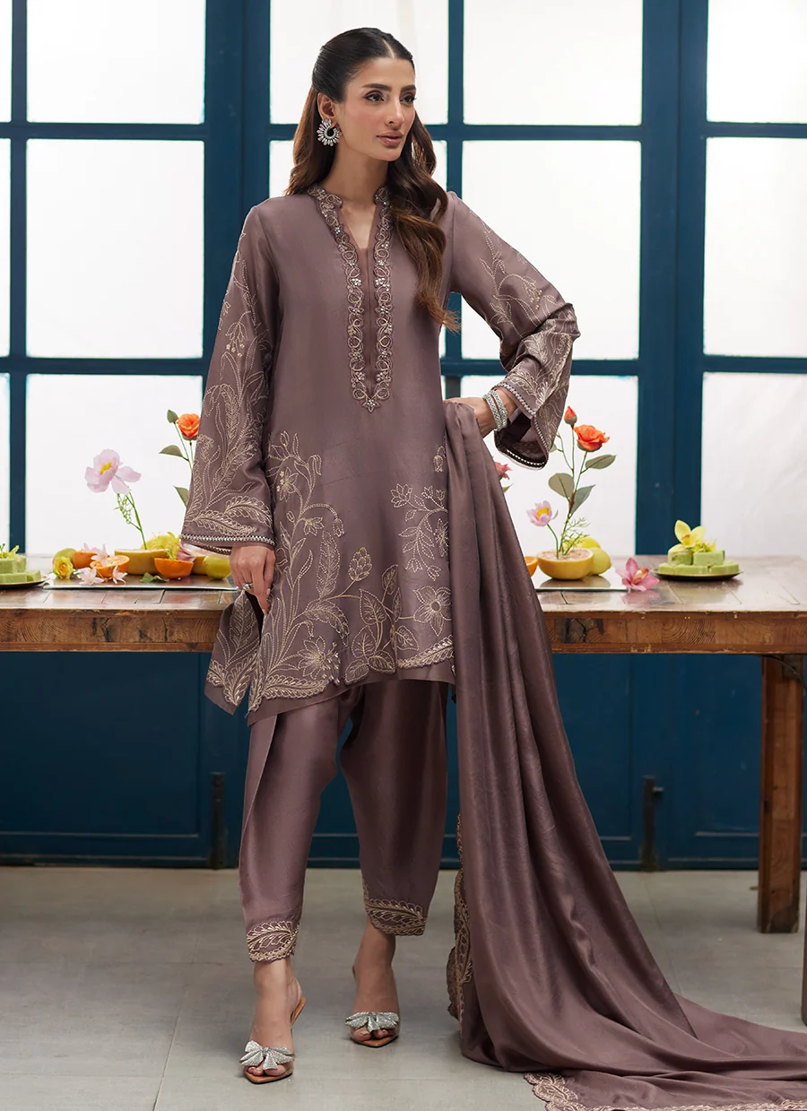 Greta Embroidered Suit Set With Dupatta